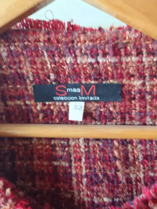 Chaqueta tipo Chanel Multicolor Roja