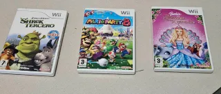 Lote 3 juegos Wii: Shrek Tercero, Mario Party 8, B