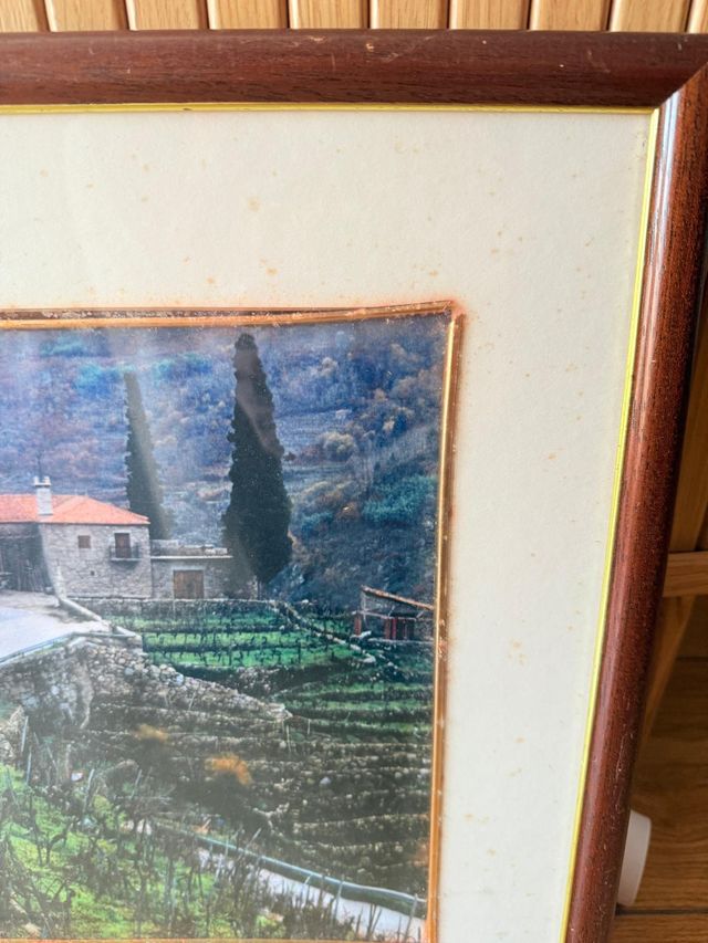 Cuadro paisaje rural con casa