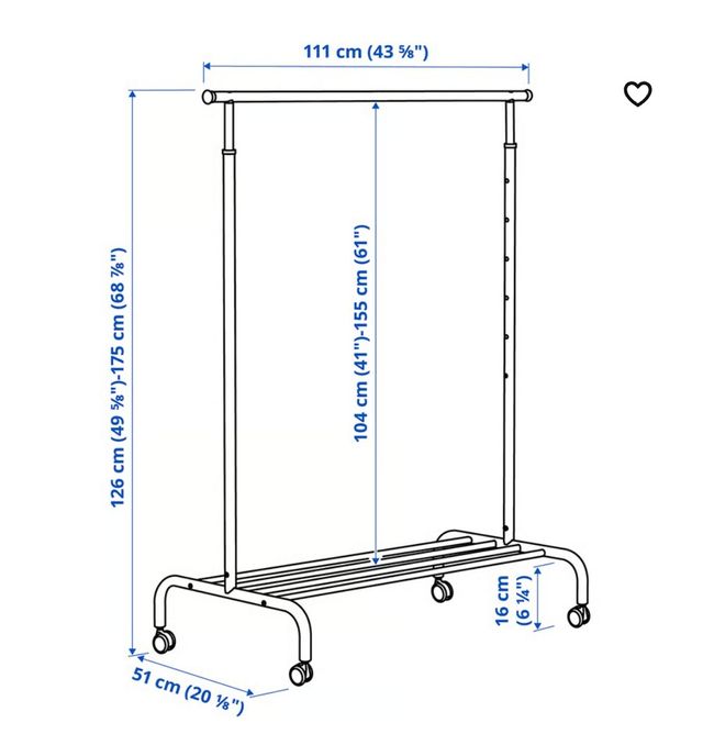 Burro para ropa RIGGA blanco