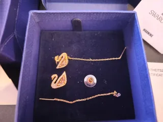 Pendientes Swarovski Cisne Rosa