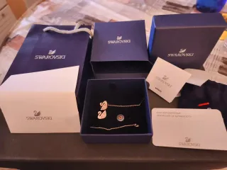 Pendientes Swarovski Cisne Rosa