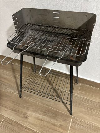 Barbacoa portátil metal negra