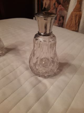 Juego tocador cristal y acero