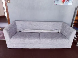 Divano letto matrimoniale tessuto e velluto