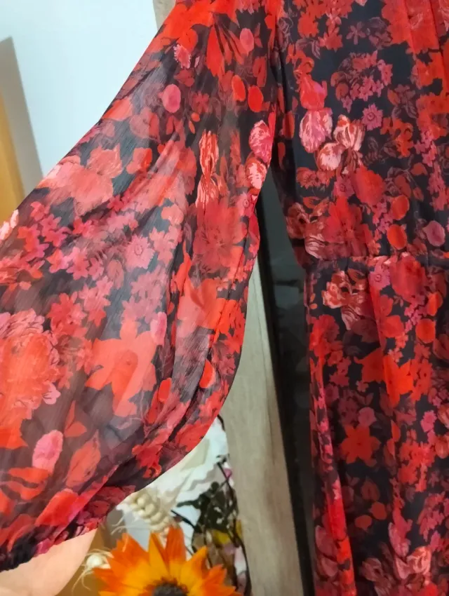 Vestido largo estampado floral