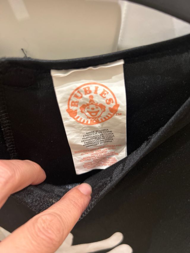 Disfraz Halloween Esqueleto Negro incluye guantes