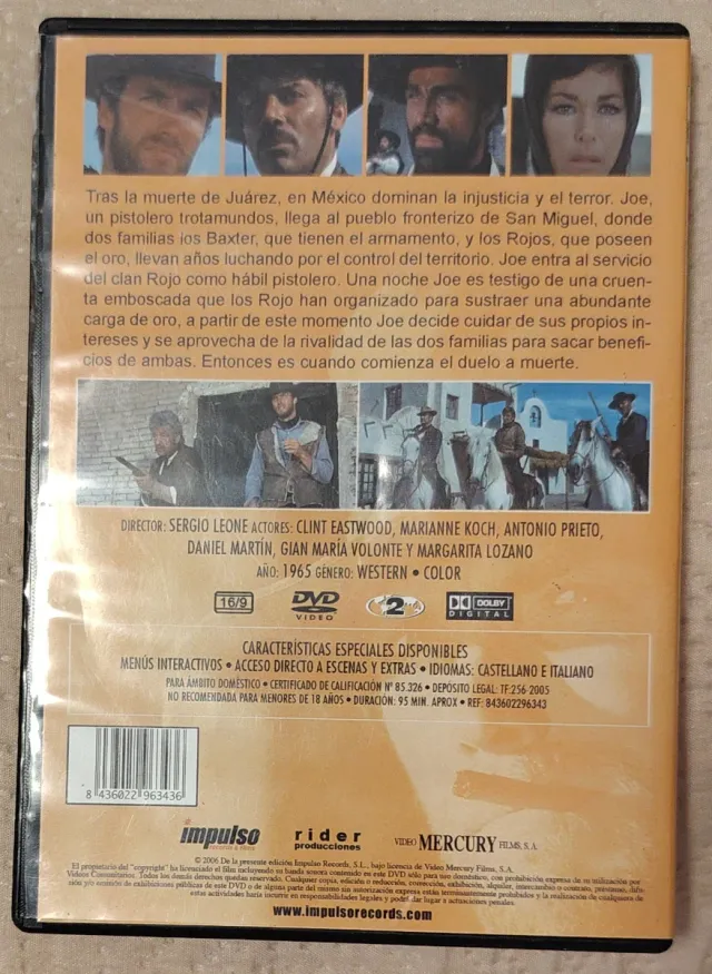 Per un pugno di dollari DVD Clint Eastwood
