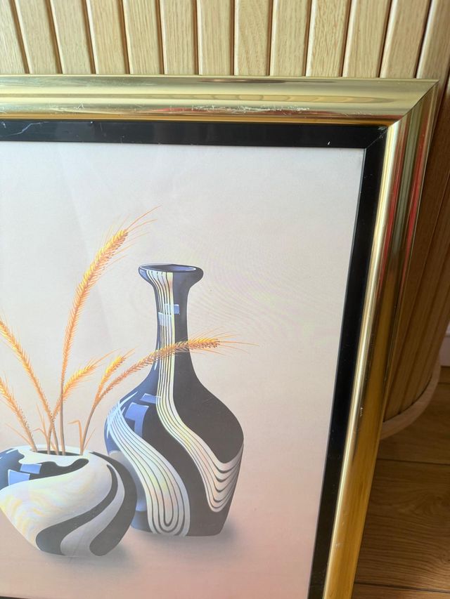 Cuadro Decorativo Jarrón y Espigas