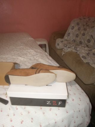 Zapatos planos Z2F marrones talla 39