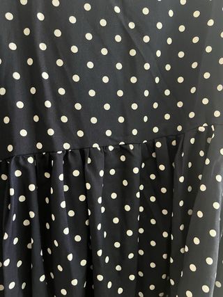 Blusa corta lunares azul y blanco