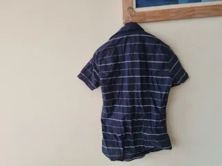 Camisa azul de manga corta Talla M