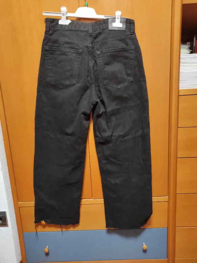 Pantalón vaquero negro mujer talla 38