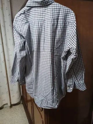 Camisa cuadros hombre manga larga