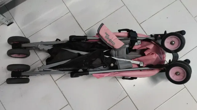 Carro de paseo plegable rosa