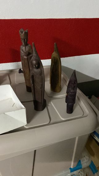 Antiguo Belén de Madera 12 piezas