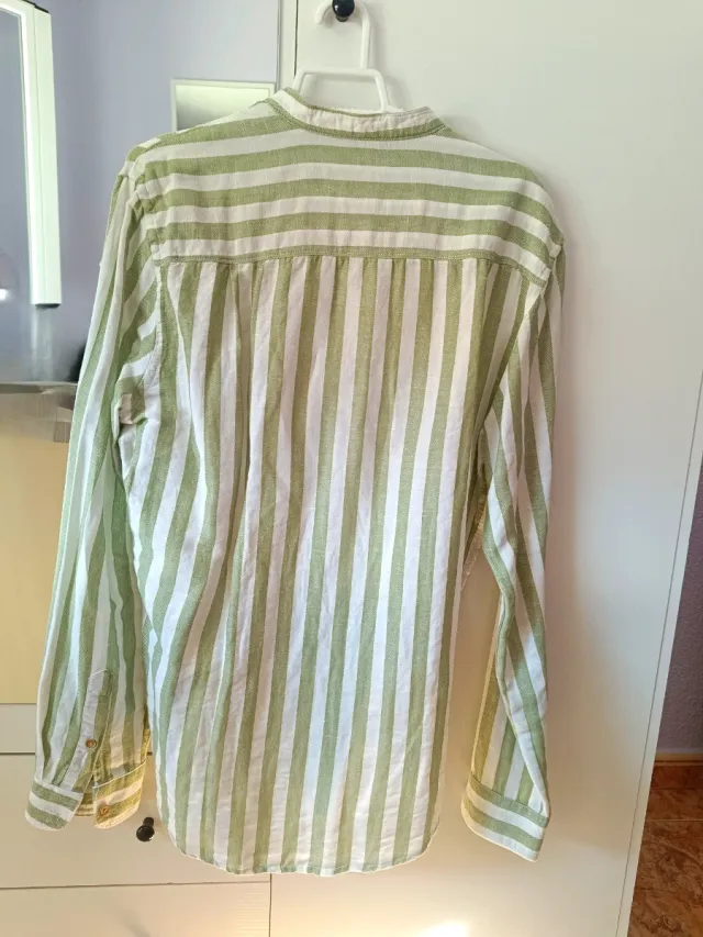 Camicia Springfield a righe verdi taglia S
