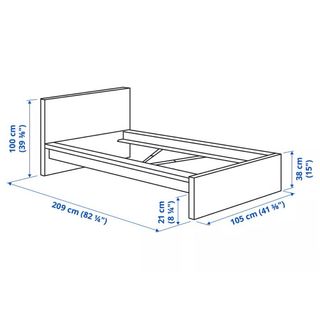 Dos estructuras de Cama Ikea MALM 90x200