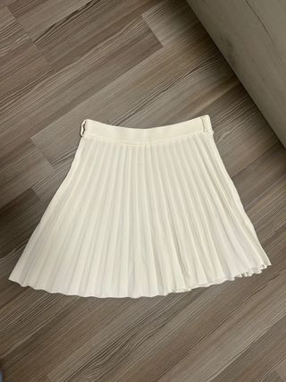 Falda plisada Zara blanca