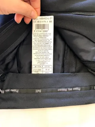 Traje de hombre azul