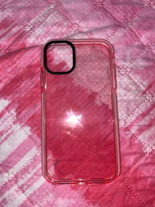 Cover iPhone11 trasparente rosa