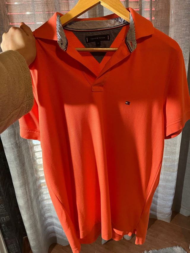 Polo Tommy Hilfiger Talla M Naranja