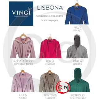 Accappatoio vari colori e taglie con cappuccio