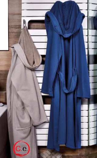 Accappatoio vari colori e taglie con cappuccio