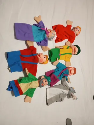 Marionetas de dedo cuento infantilde Caperucita ro