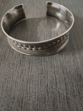Pulsera Plata Media Caña Trenzada