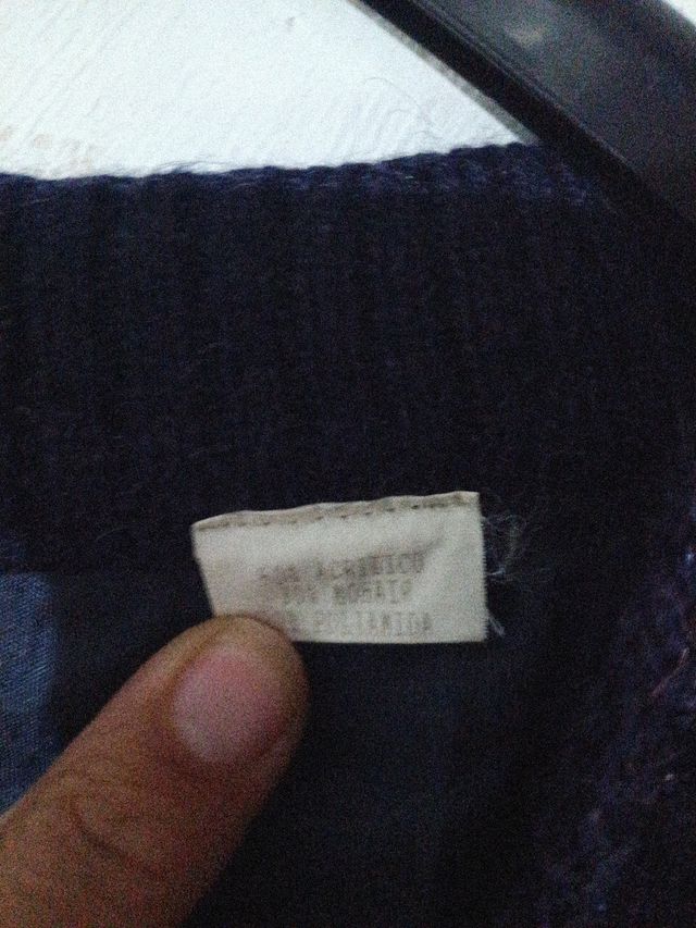 Jersey azul invierno relieve botones XXL