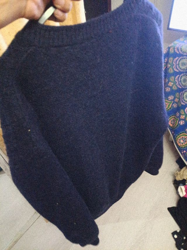 Jersey azul invierno relieve botones XXL