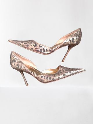 Scarpe con tacco donna oro ESTRADA' Size 39