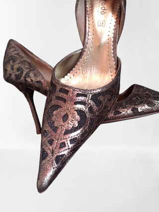 Scarpe con tacco donna oro ESTRADA' Size 39