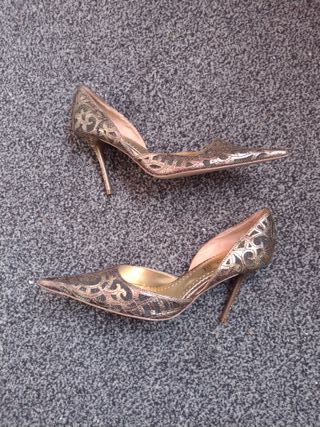 Scarpe con tacco donna oro ESTRADA' Size 39