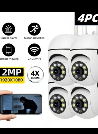 4 Cámaras Seguridad WiFi