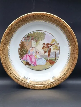 Plato semihondo porcelana Limoges