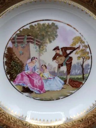 Plato semihondo porcelana Limoges