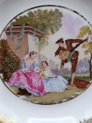 Plato semihondo porcelana Limoges