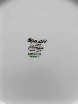 Plato semihondo porcelana Limoges