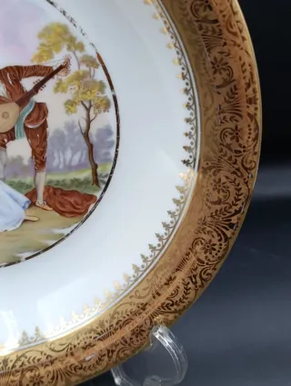 Plato semihondo porcelana Limoges