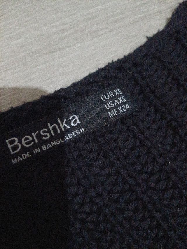 Jersey grueso tejido negro Talla L xl