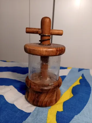 Macina spezie vintage legno e vetro