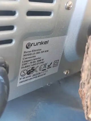 Horno Eléctrico Grunkel
