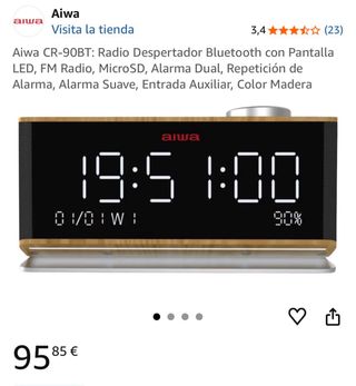 Aiwa Reloj Digital Multifunción y Altavoz