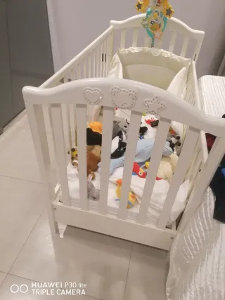 Struttura culla in legno bianca