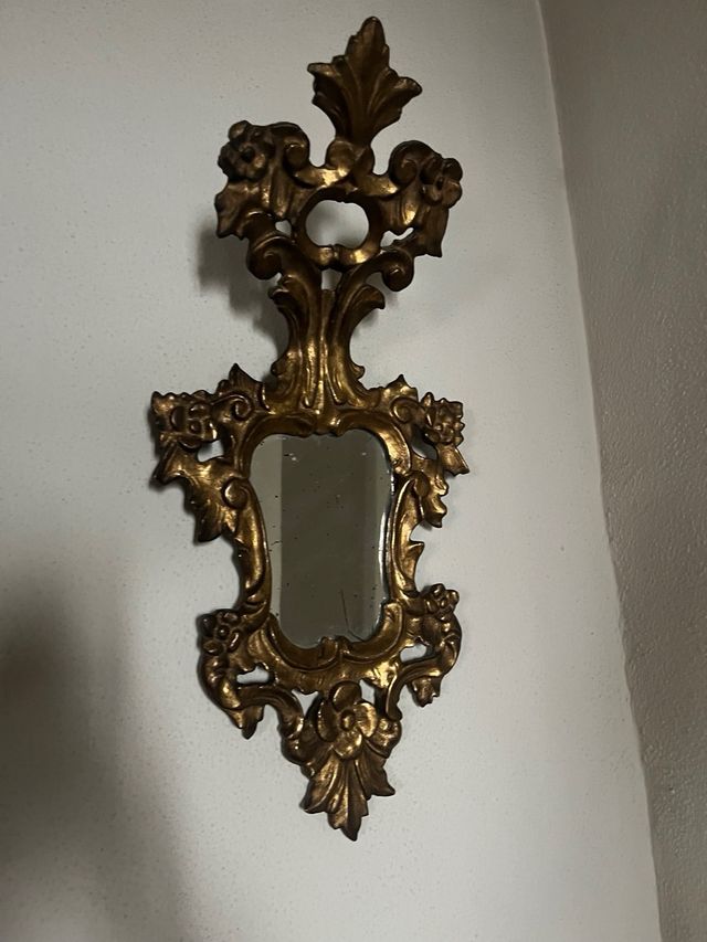 Espejo Cornucopia Grande Dorado