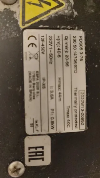 Bomba ESPA agua potable con presostato