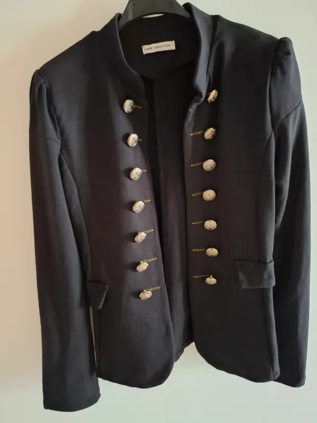 Chaqueta corta algodón negra