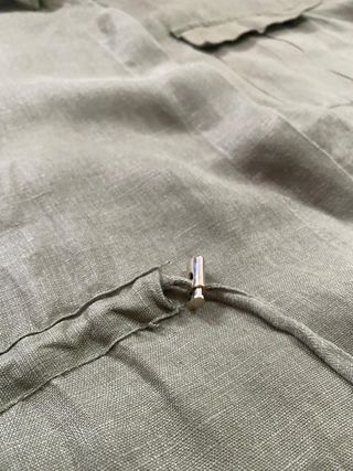 Camisa Zara verde manga corta